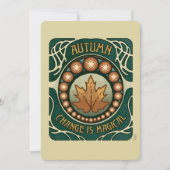 Vintager Stil der Herbstzauber Einladung (Vorderseite)