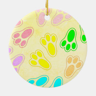 Vintager Stil der Osterhase Keramik Ornament