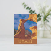 Vintager Stil der Utah Grand-Treppe Postkarte (Stehend Vorderseite)