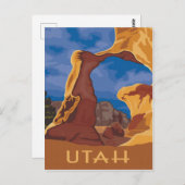 Vintager Stil der Utah Grand-Treppe Postkarte (Vorne/Hinten)