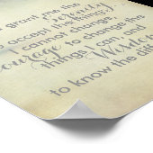 Vintager Stil des Anführungsgebet Poster (Ecke)