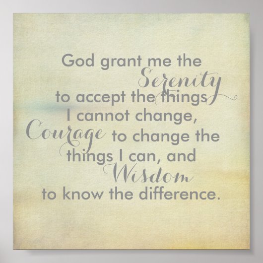 Vintager Stil des Anführungsgebet Poster (Vorne)