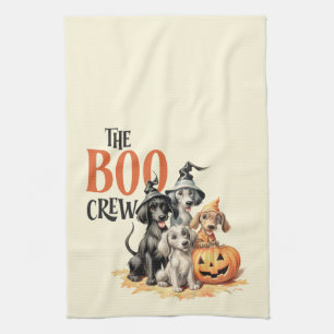 Vintager Stil des Mittelalters "Die Boo-Crew" Geschirrtuch