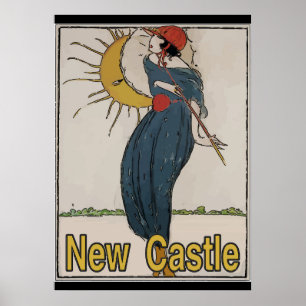 Vintager Stil des Schlosses Poster