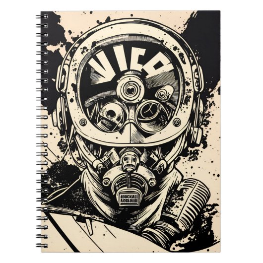 Vintager Stil des Weltkriegspiloten Notizblock (Vorderseite)