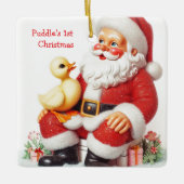 Vintager Stil Duckling Weihnachtsschmuck (Vorderseite)