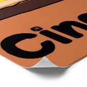 Vintager Stil Fake Kino, Text bearbeiten Poster (Ecke)