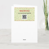 Vintager Stil Flora Art Weihnachten Karte (Rückseite)