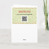 Vintager Stil Flora Weihnachtsschmuck Art Pink Karte (Rückseite)