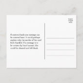 Vintager Stil floral "DANKE!" Postkarte (Rückseite)