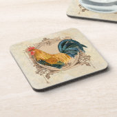 Vintager Stil Französisch Land Rustikale Barroster Getränkeuntersetzer (Linke Seite)