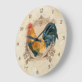 Vintager Stil Französisch Land Rustikale Barroster Große Wanduhr (Winkel)