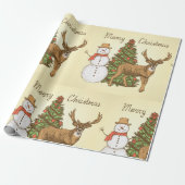 Vintager Stil Frohe Weihnachten Geschenkpapier (Ungerollt)