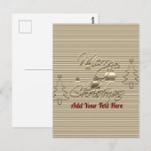 Vintager Stil Frohe Weihnachten Postkarte (Vorne/Hinten)