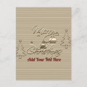 Vintager Stil Frohe Weihnachten Postkarte (Vorderseite)