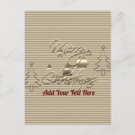 Vintager Stil Frohe Weihnachten Postkarte