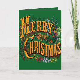 Vintager Stil Frohe Weihnachtsfeiertage Gruß Feiertagskarte