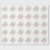 Vintager Stil frohe Weihnachtsübersetzung Word Geschenkpapier (Flach)