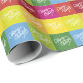 Vintager Stil Frohe Weihnachtswrapping Papier Geschenkpapier (Rolleneckpunkt)