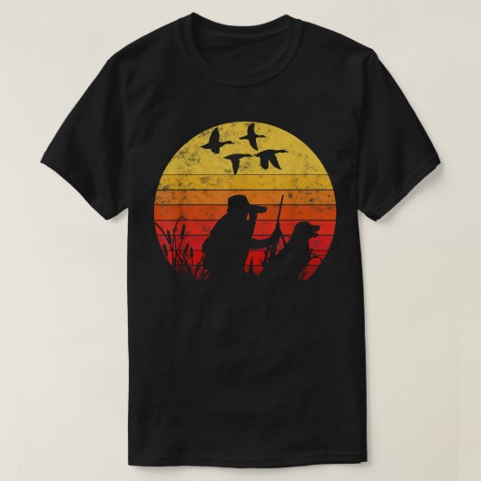 Vintager Stil Funny Duck Jagd T-Shirt (Design vorne)