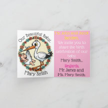 Vintager Stil für Baby- und Storchendesign