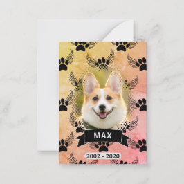 Vintager Stil für Dog Pet Memorial Mitteilungskarte