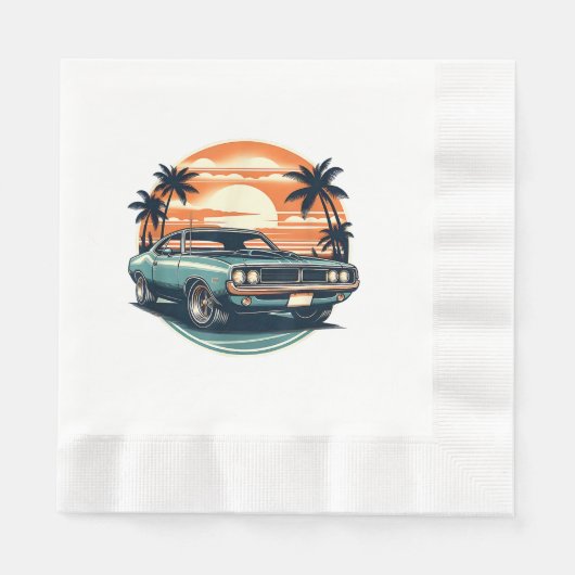 Vintager Stil für Muskelkater Serviette (Vorderseite)