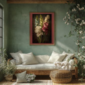 Vintager Stil Gladiolus floral Art Poster