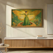 Vintager Stil Golden Fairy Pumpkin Königin Fall Poster