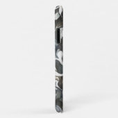 Vintager Stil Graue florale Art Phone Case (Hinten/Rechts)