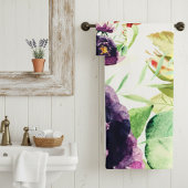 Vintager Stil Große Blume Badhandtuch Set