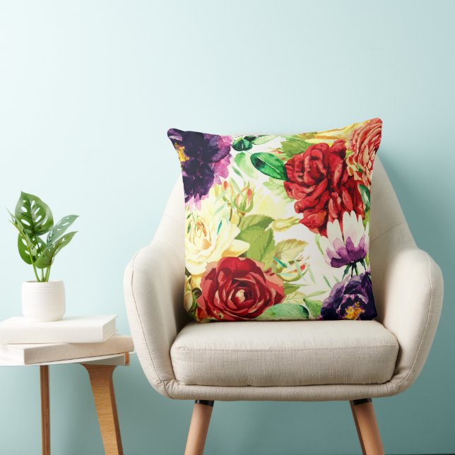 Vintager Stil Große Blume Kissen (Stuhl )