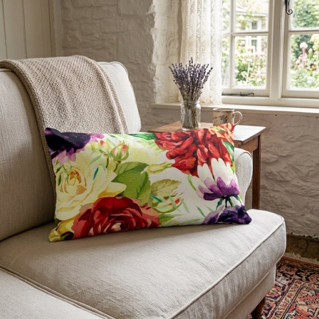 Vintager Stil Große Blume Lendenkissen (Von Creator hochgeladen)