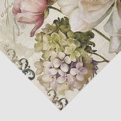 Vintager Stil Große Blume mit Skripthintergrund Seidenpapier (Ausschnitt)