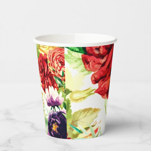 Vintager Stil Große Blume Pappbecher (Links)