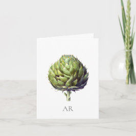 Vintager Stil, grün Artichoke Blume Kunst