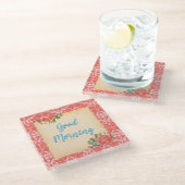 Vintager Stil Gute Morgengläser Untersetzer (Schrägansicht)