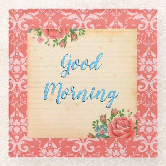 Vintager Stil Gute Morgengläser Untersetzer (Vorderseite)