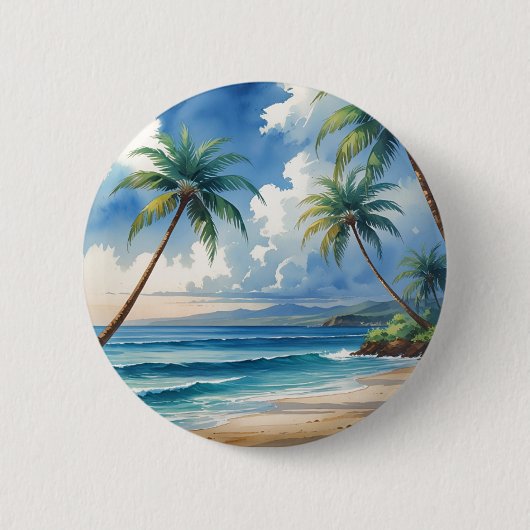 Vintager Stil Hawaii Reise Aloha Von Hawaii Button (Vorderseite)
