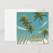 Vintager Stil Hawaii Reise Aloha Von Hawaii Feiertagskarte (Vorne/Hinten)