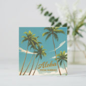 Vintager Stil Hawaii Reise Aloha Von Hawaii Feiertagskarte (Stehend Vorderseite)