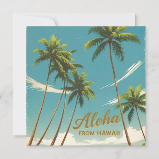 Vintager Stil Hawaii Reise Aloha Von Hawaii Feiertagskarte (Vorderseite)