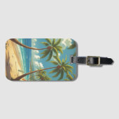 Vintager Stil Hawaii Reise Aloha Von Hawaii Gepäckanhänger (Vorderseite (Horizontal))