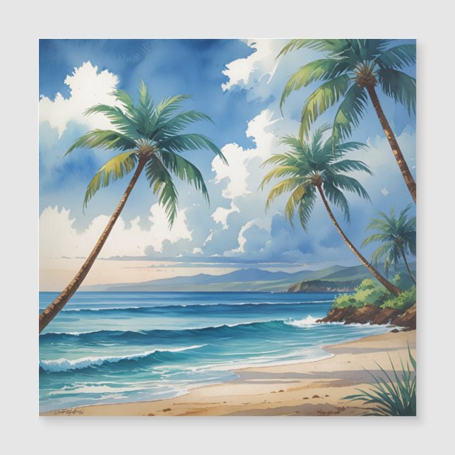 Vintager Stil Hawaii Reise Aloha Von Hawaii Magnetkarte (Vorderseite)