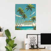 Vintager Stil Hawaii Reise Aloha Von Hawaii Poster (Heimbüro)