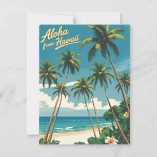 Vintager Stil Hawaii Reise Aloha Von Hawaii Postkarte