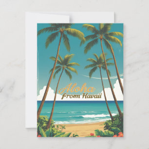Vintager Stil Hawaii Reise Aloha Von Hawaii Postkarte