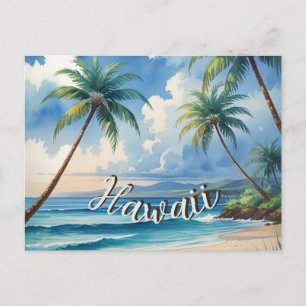 Vintager Stil Hawaii Reiseküste Blue Sea Feiertagspostkarte