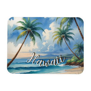 Vintager Stil Hawaii Reiseküste Blue Sea Magnet