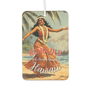 Vintager Stil Hawaiian Travel Honolulu Mittelpazif Autolufterfrischer